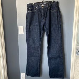 Men’s Banana Republic straight leg dark blue jeans. 34x34